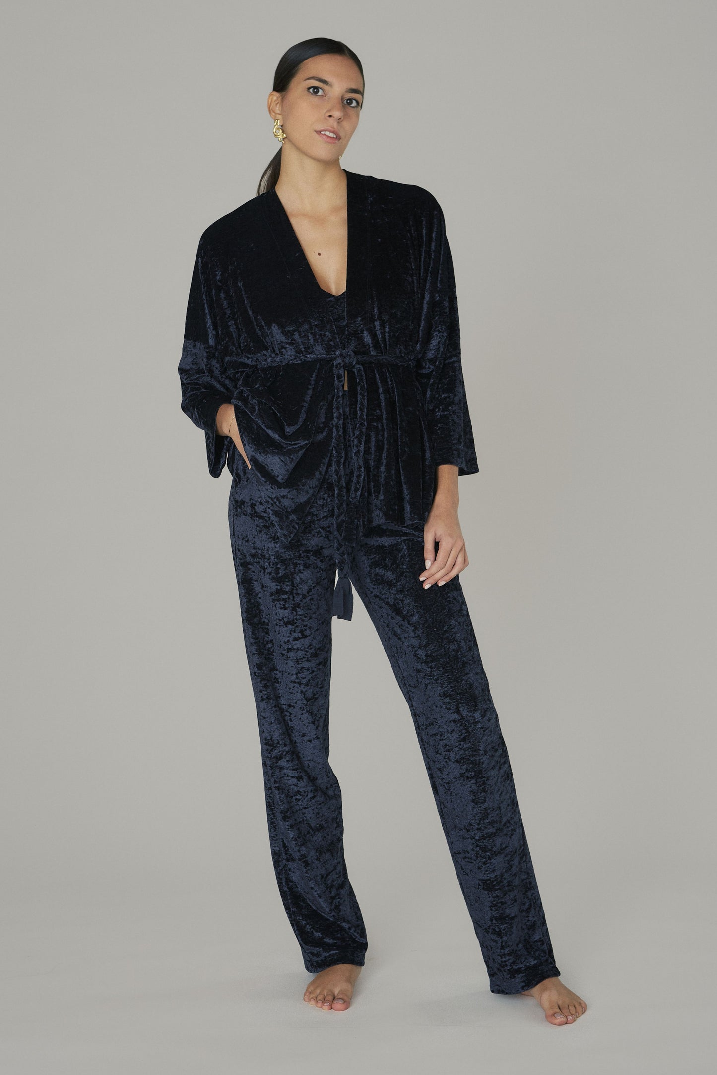 Velvet Hug Cardigan Black