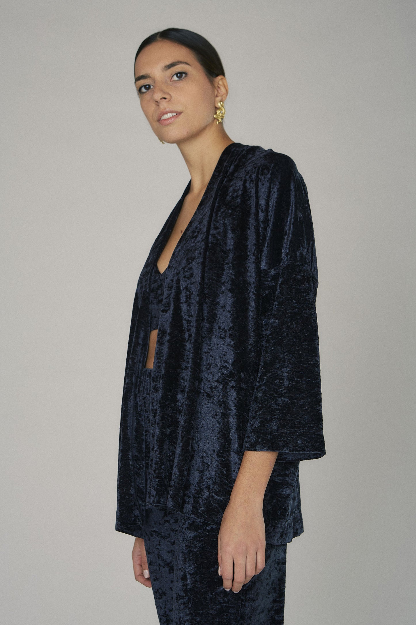 Velvet Hug Cardigan Black
