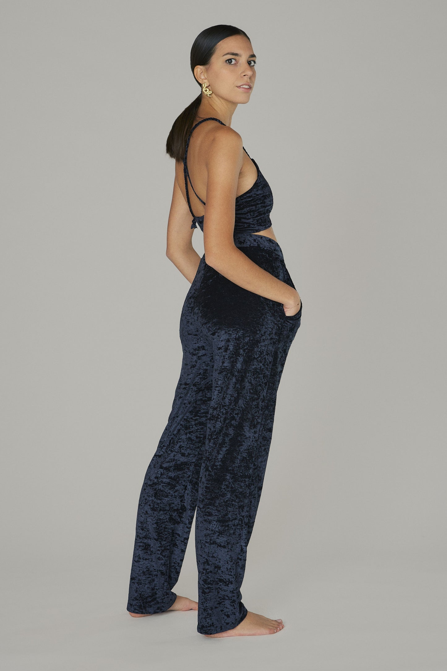 Velvet Trouser Black