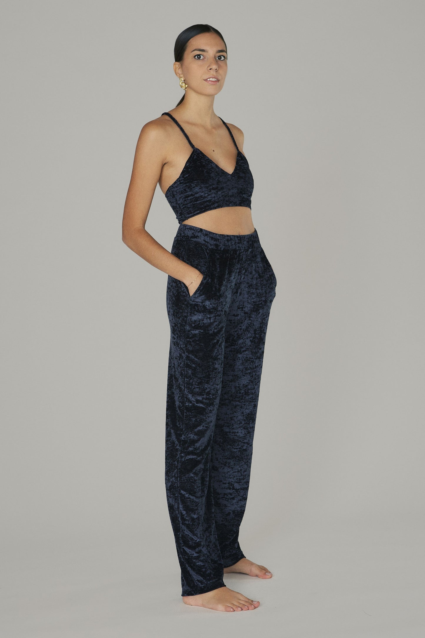 Velvet Trouser Black