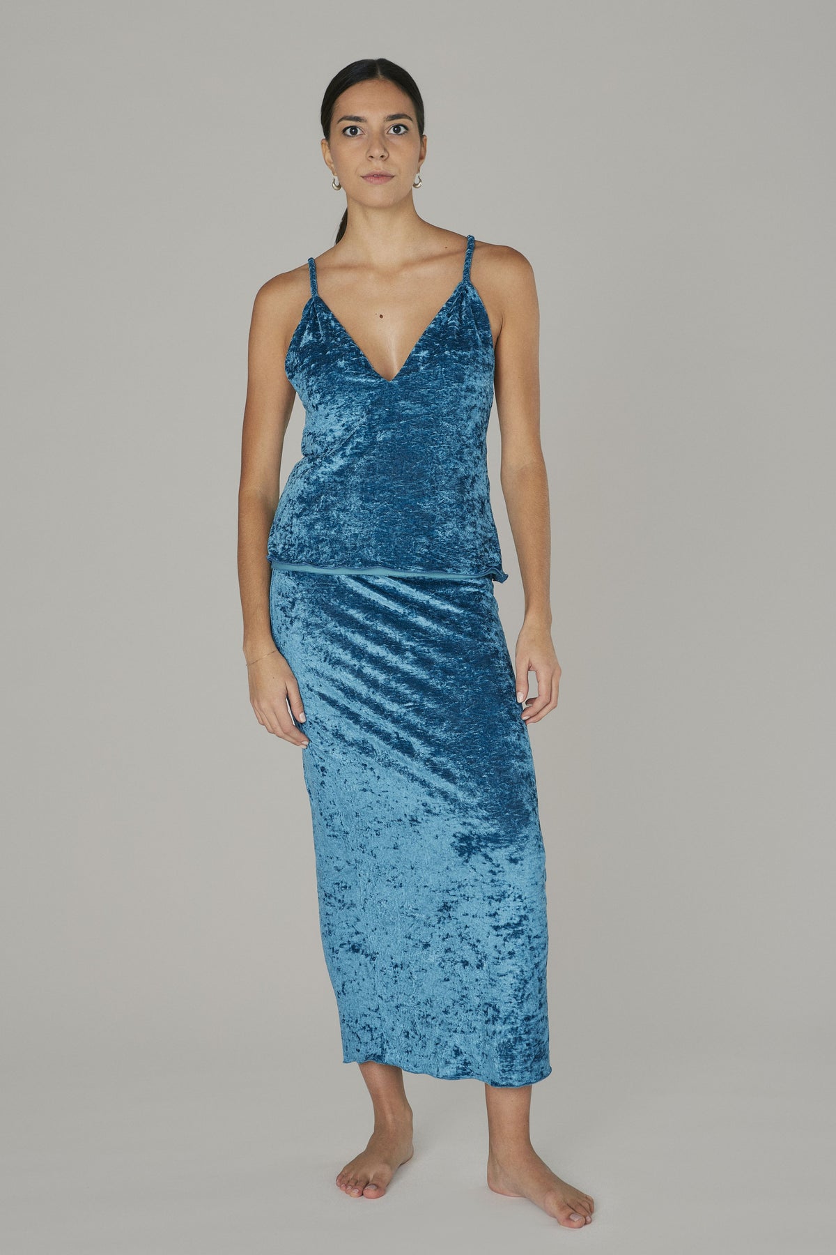Glamor Top Velvet Teal 