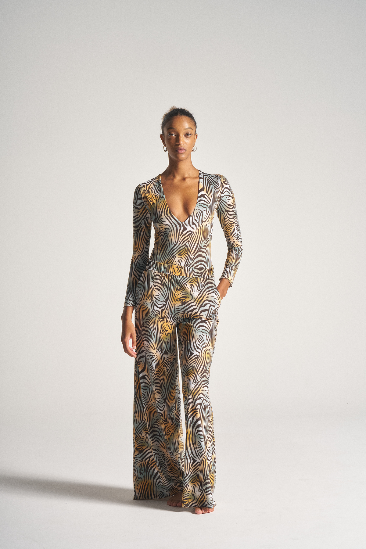 Body manica lunga V-NECK