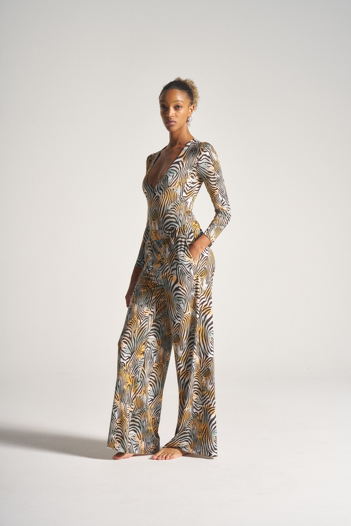 Body manica lunga V-NECK