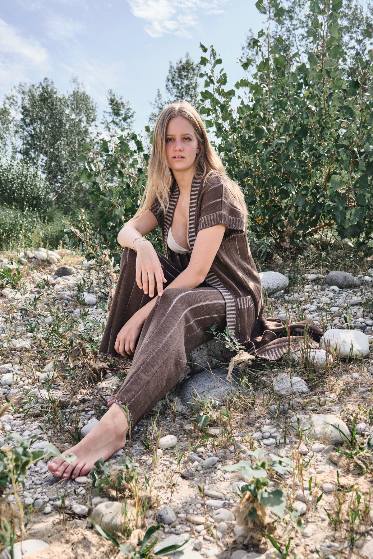 Brown Peony Trousers