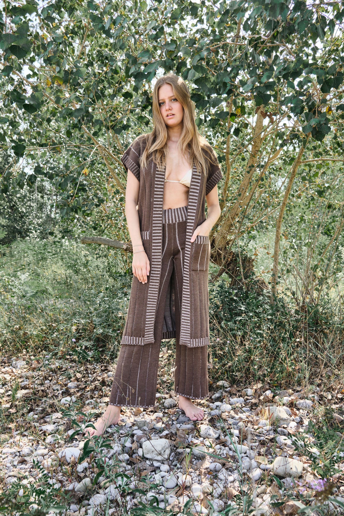 Brown Sunflower Vest